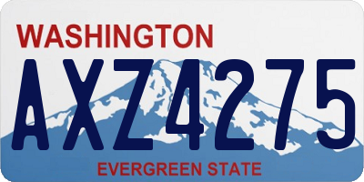 WA license plate AXZ4275