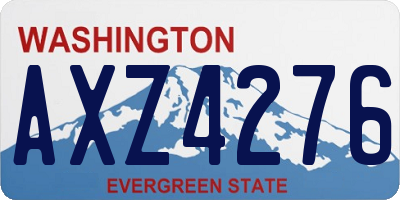 WA license plate AXZ4276