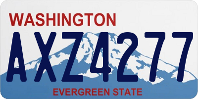 WA license plate AXZ4277
