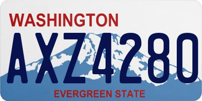 WA license plate AXZ4280
