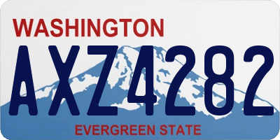 WA license plate AXZ4282