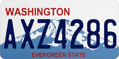 WA license plate AXZ4286
