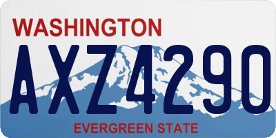 WA license plate AXZ4290