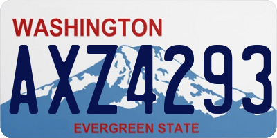 WA license plate AXZ4293