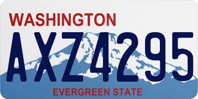 WA license plate AXZ4295