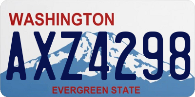 WA license plate AXZ4298