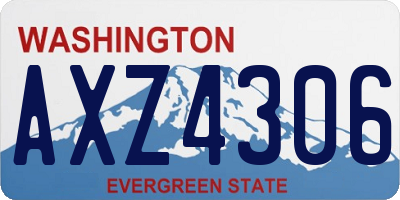 WA license plate AXZ4306