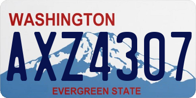 WA license plate AXZ4307