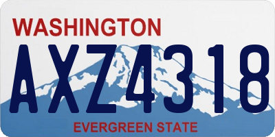 WA license plate AXZ4318