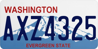 WA license plate AXZ4325
