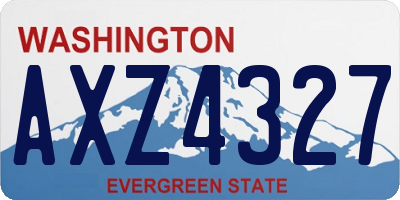 WA license plate AXZ4327