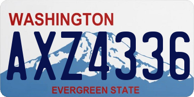 WA license plate AXZ4336