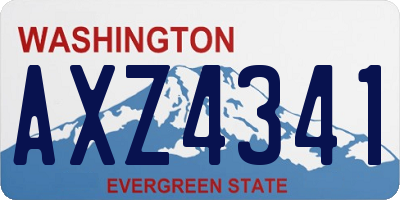 WA license plate AXZ4341