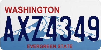 WA license plate AXZ4349