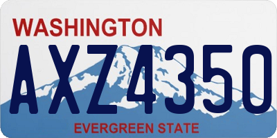 WA license plate AXZ4350