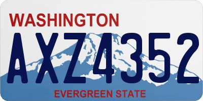 WA license plate AXZ4352
