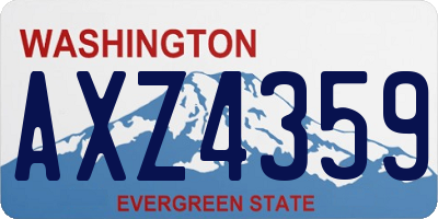 WA license plate AXZ4359