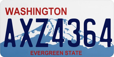 WA license plate AXZ4364