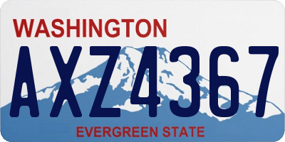 WA license plate AXZ4367