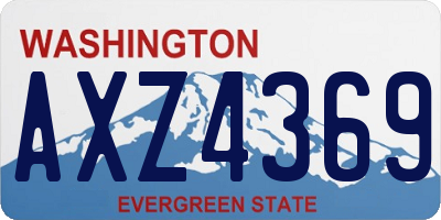 WA license plate AXZ4369