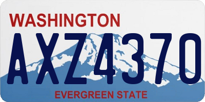 WA license plate AXZ4370
