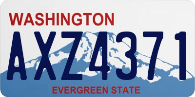 WA license plate AXZ4371