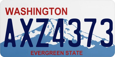 WA license plate AXZ4373