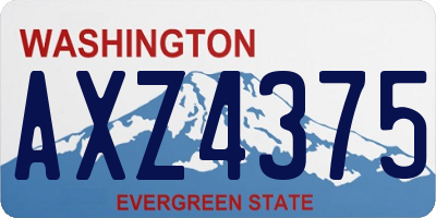 WA license plate AXZ4375