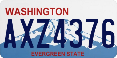 WA license plate AXZ4376