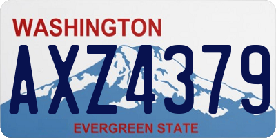 WA license plate AXZ4379