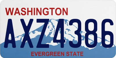 WA license plate AXZ4386