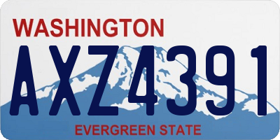 WA license plate AXZ4391