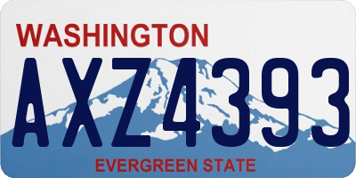 WA license plate AXZ4393