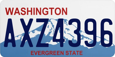 WA license plate AXZ4396