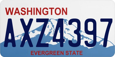 WA license plate AXZ4397