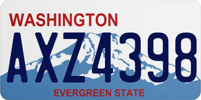 WA license plate AXZ4398