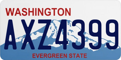 WA license plate AXZ4399