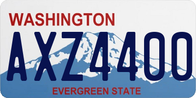 WA license plate AXZ4400