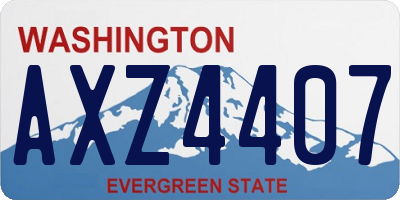 WA license plate AXZ4407