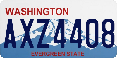 WA license plate AXZ4408