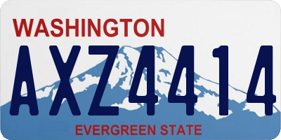 WA license plate AXZ4414