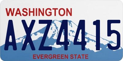 WA license plate AXZ4415