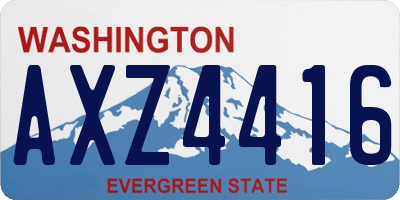 WA license plate AXZ4416