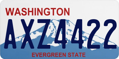 WA license plate AXZ4422