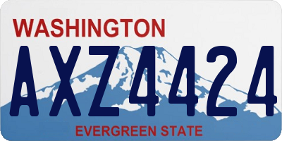 WA license plate AXZ4424