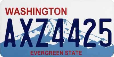 WA license plate AXZ4425