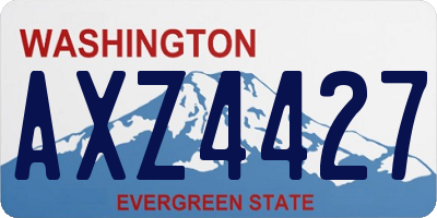 WA license plate AXZ4427