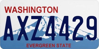 WA license plate AXZ4429