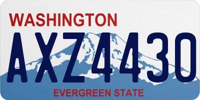 WA license plate AXZ4430