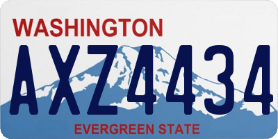 WA license plate AXZ4434